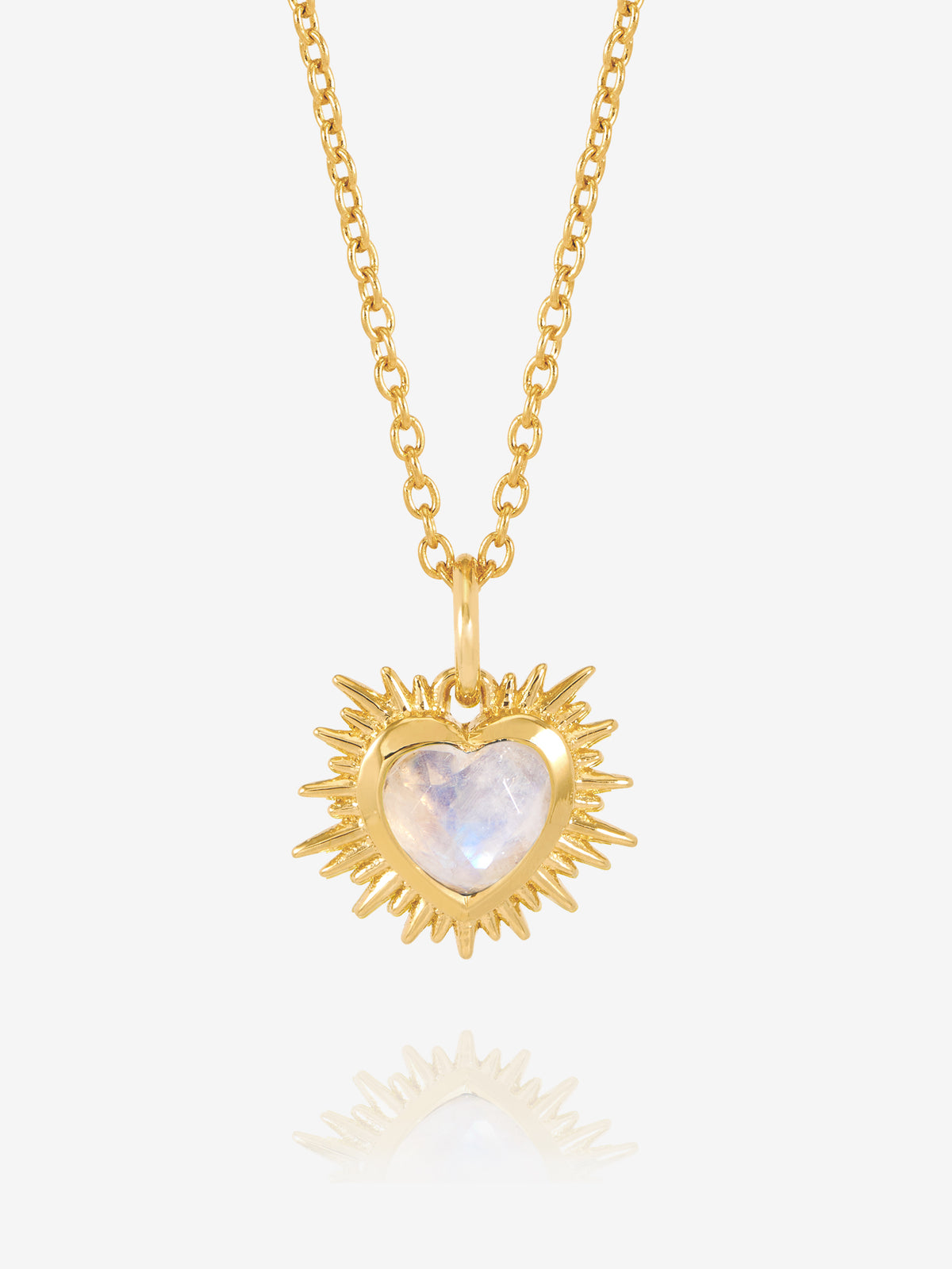 Electric Love April Birthstone Heart Necklace
