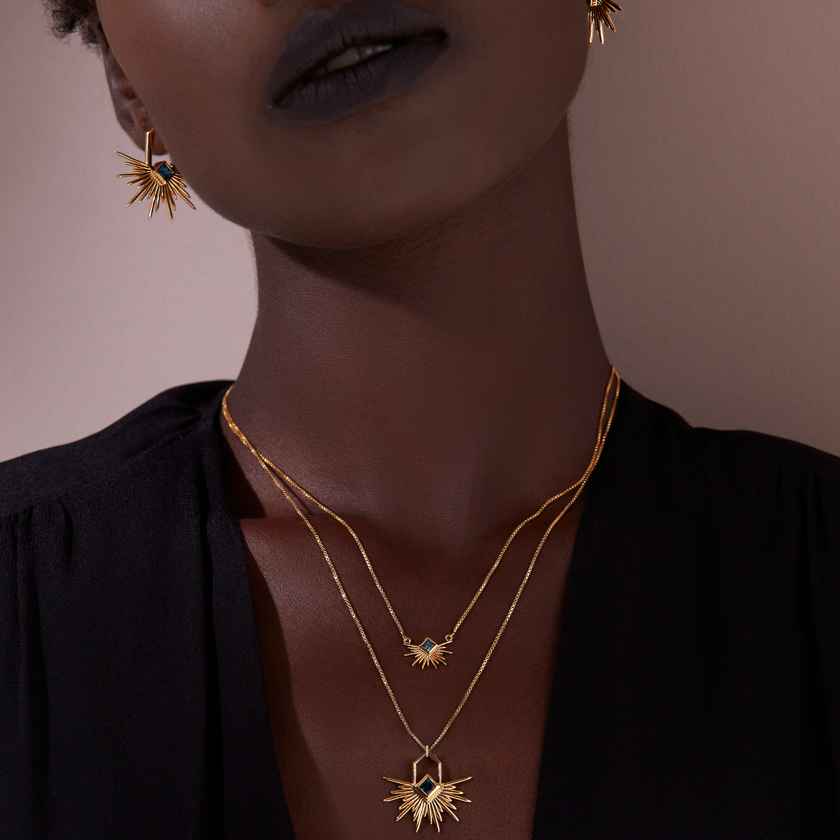 Electric Goddess Blue Topaz Necklace