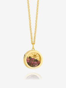 Medium North Star Mixed Birthstone Amulet Necklace