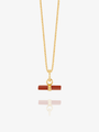 Mini Vitality Carnelian T-Bar Necklace