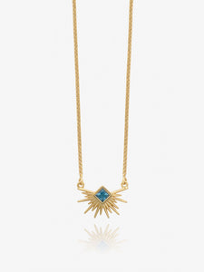 Electric Goddess Blue Topaz Choker Necklace