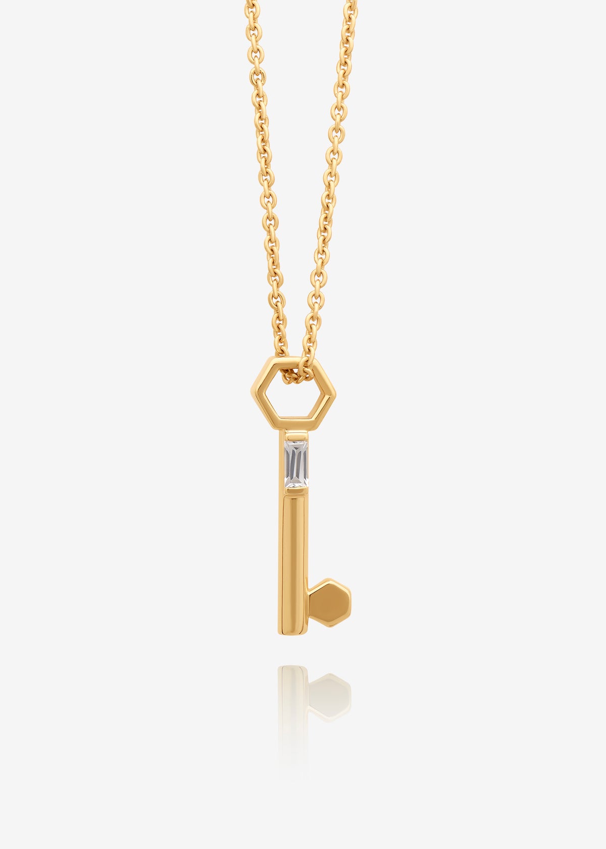 Styled Art Deco Padlock &amp; Topaz Key Layered Necklace Set