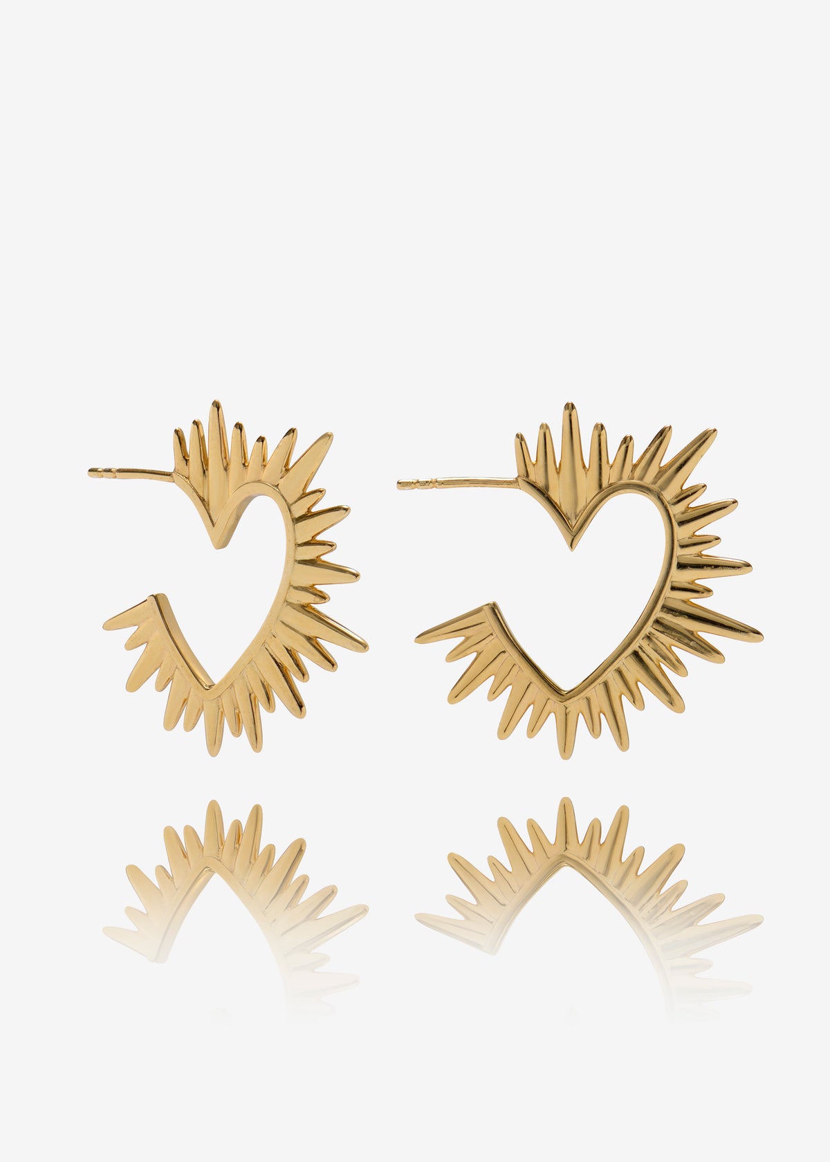 Electric Love Statement Heart Hoop Earrings