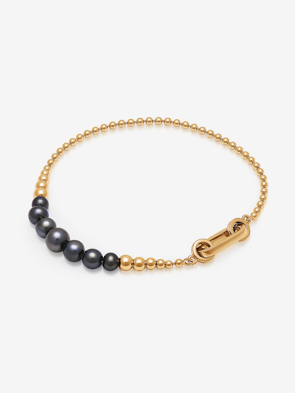 Stellar Graduated Black Pearl Bracelet