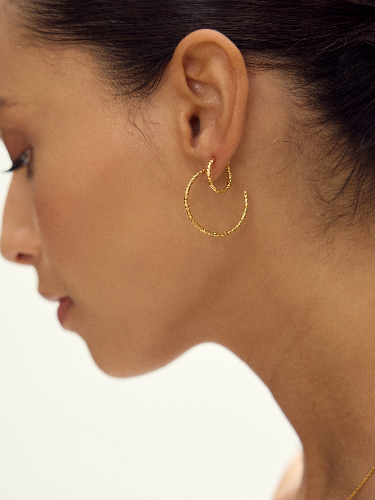 Shimmering Sun Medium Hoop Earrings