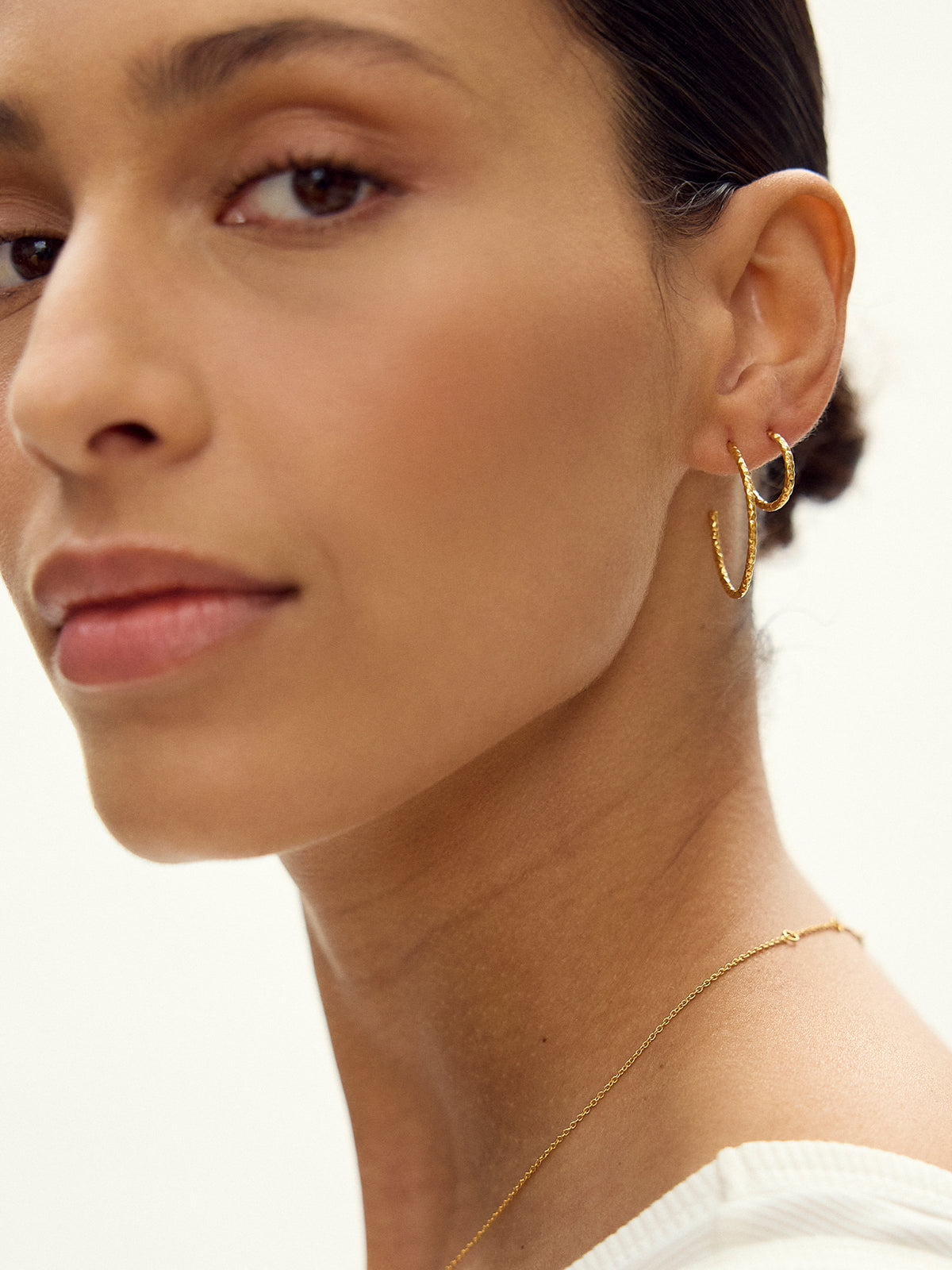 Shimmering Sun Medium Hoop Earrings