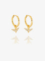 Dreamer Pave Bird Huggie Hoop Earrings