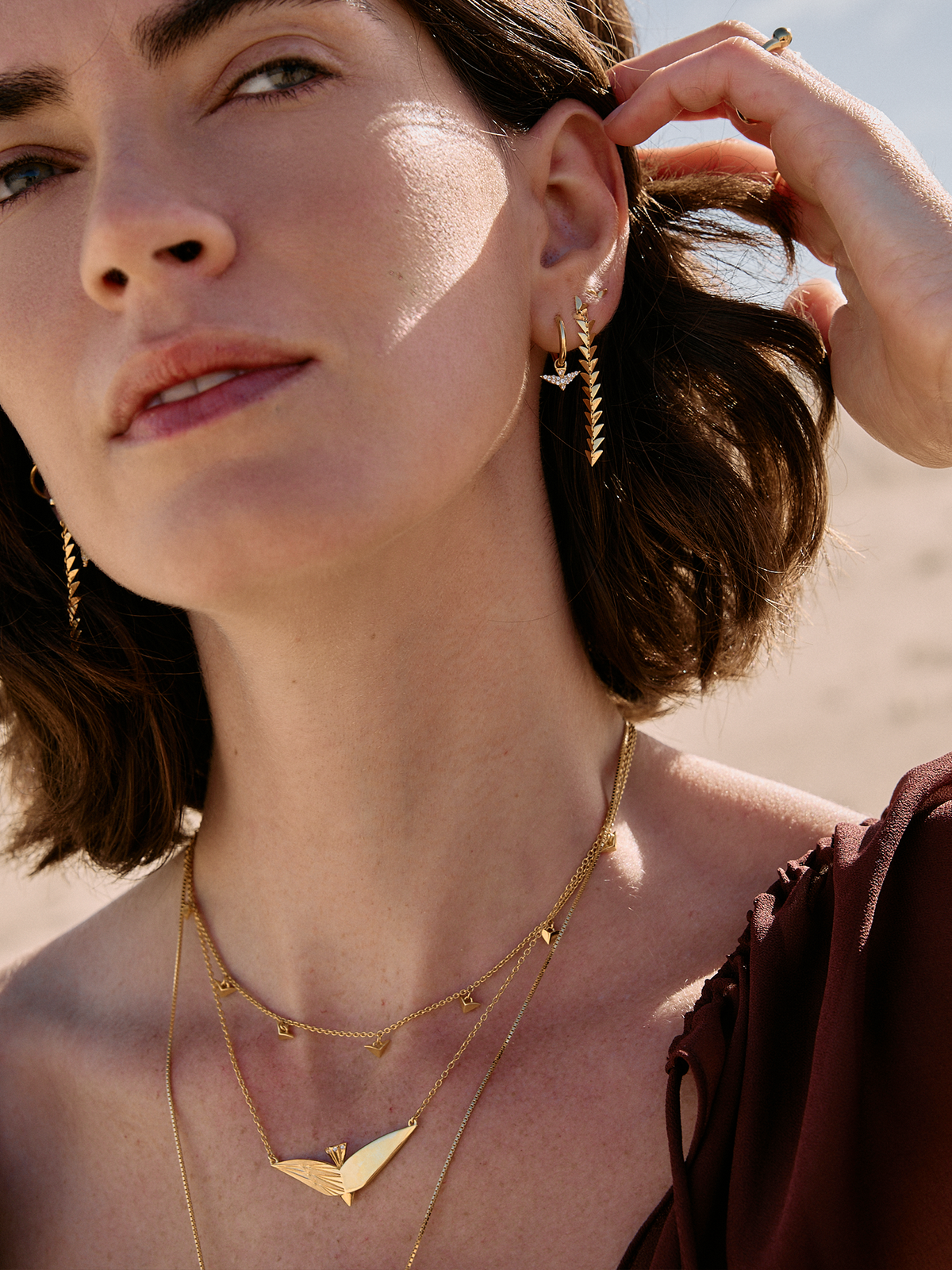 Dreamer Pave Bird Huggie Hoop Earrings