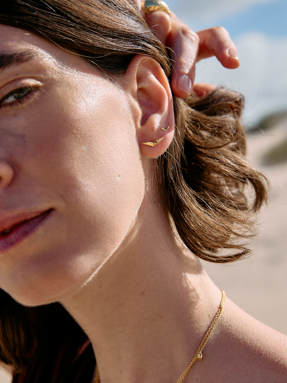 Dreamer Asymmetrical Bird Stud Earrings