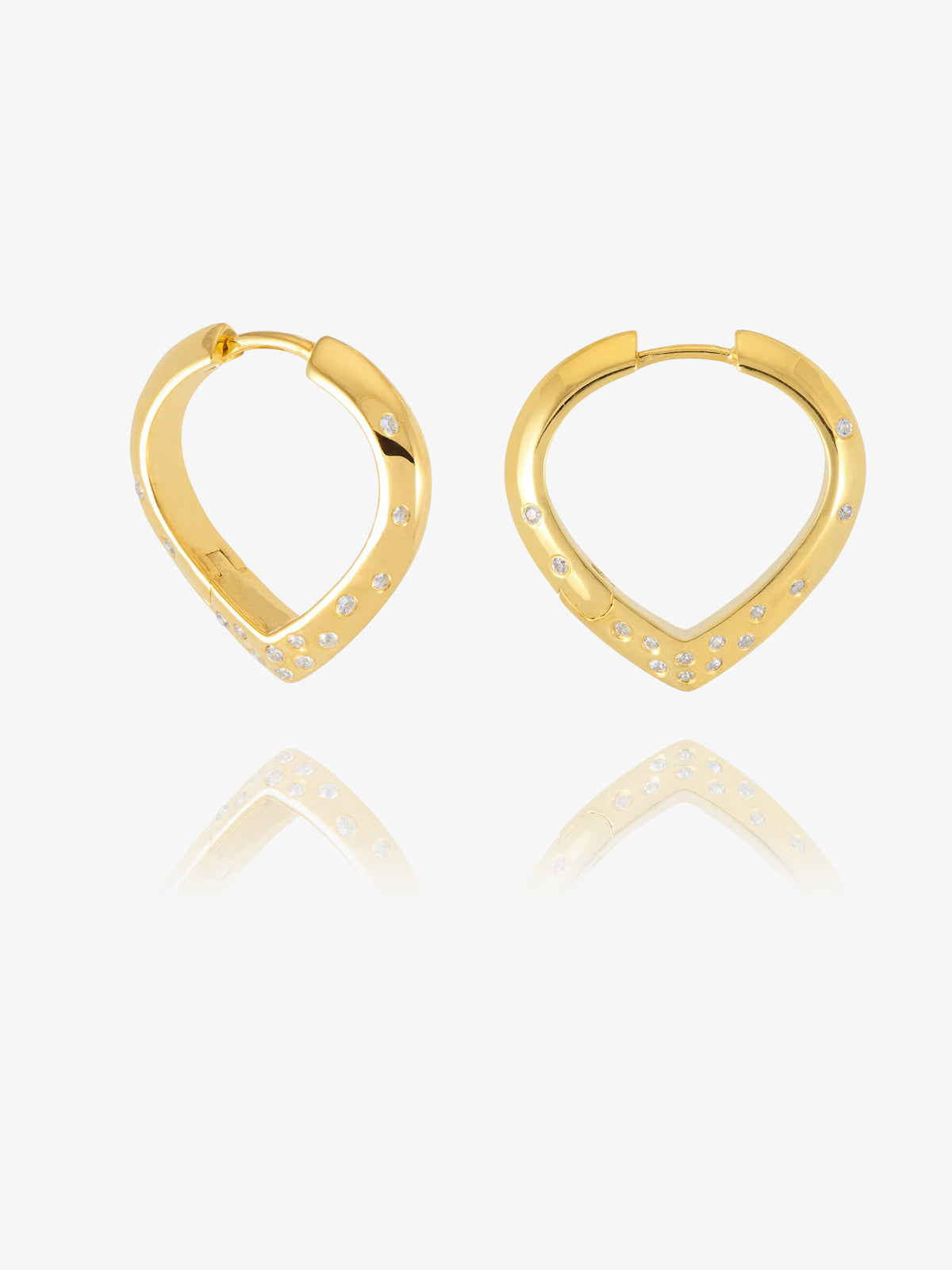 Large Imagine White Sapphire Hoop Earirngs