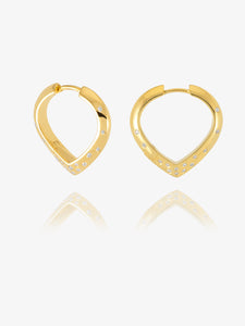 Large Imagine White Sapphire Hoop Earirngs