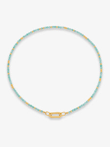 Tranquility Aquamarine Beaded Necklace