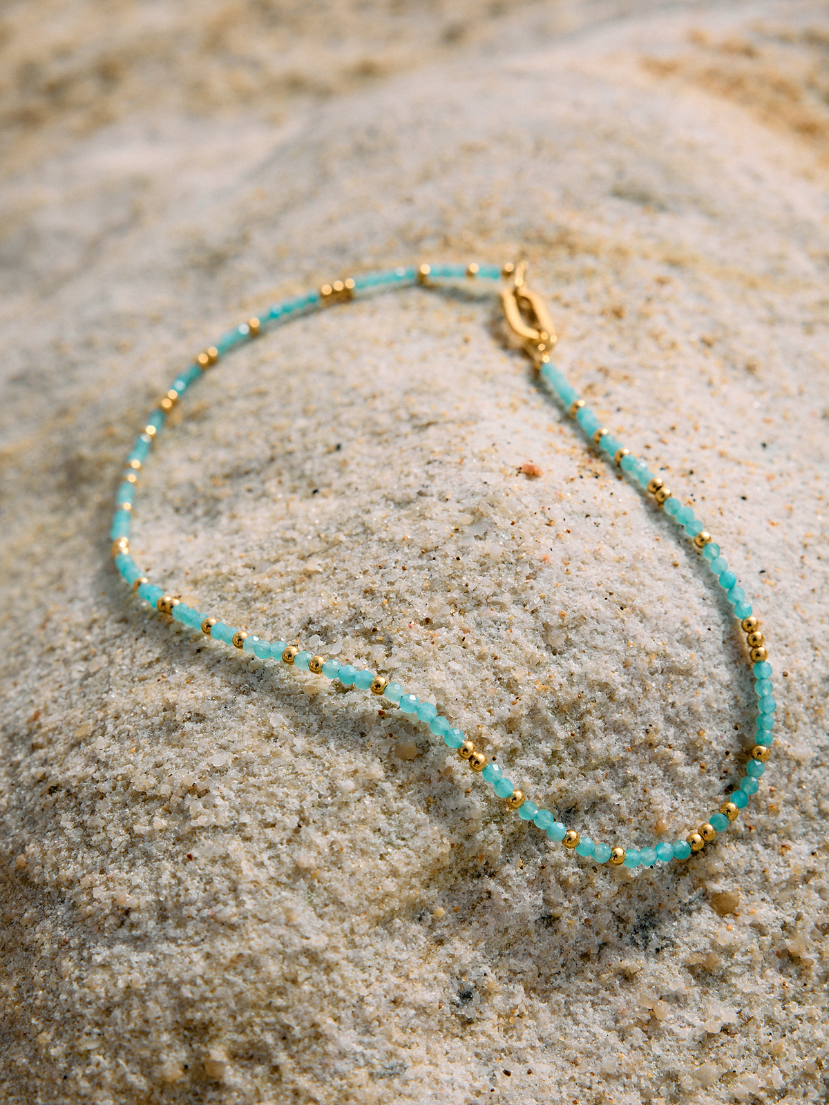 Tranquility Aquamarine Beaded Necklace