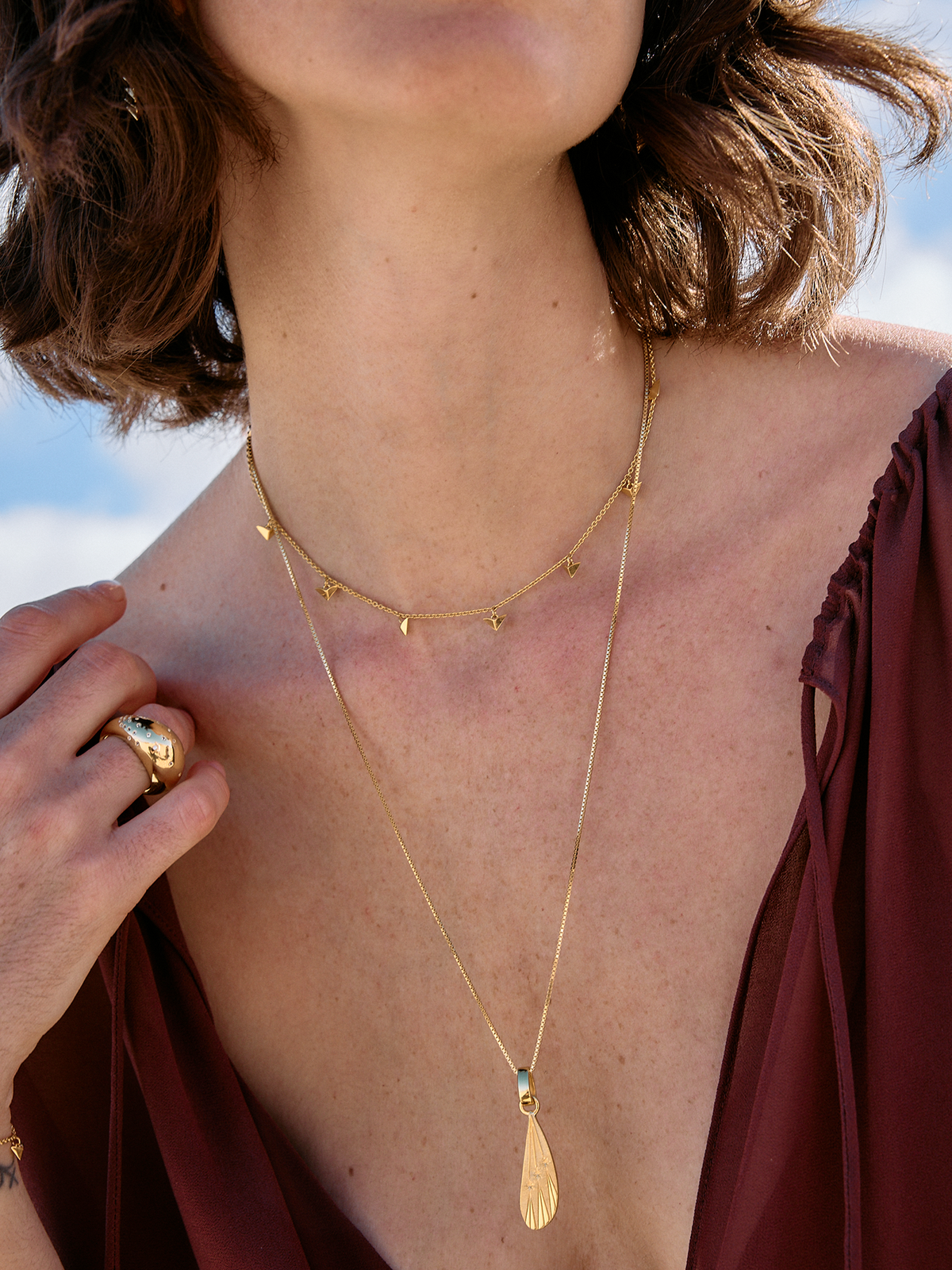 Dreamer Celestial Wing necklace