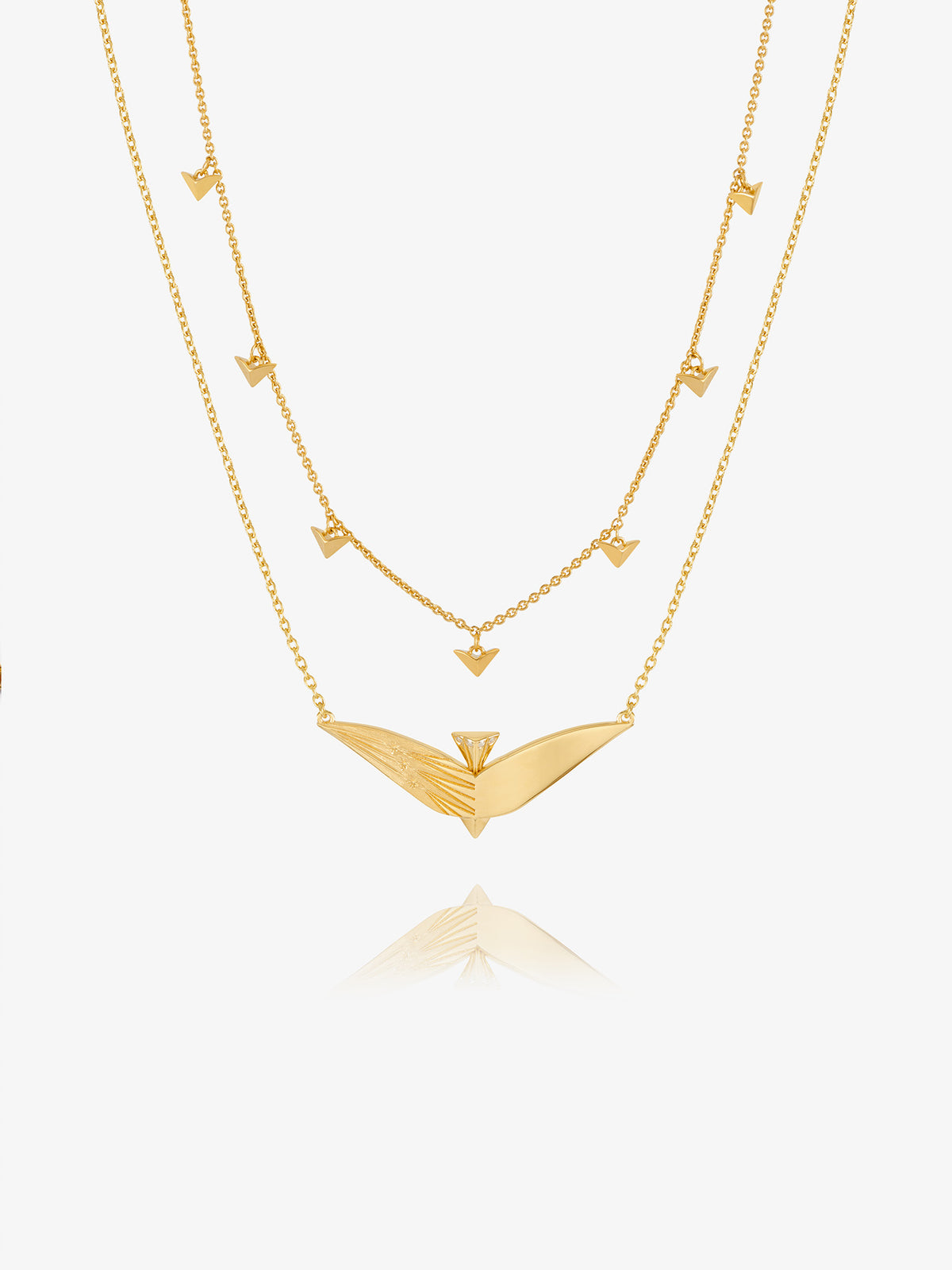 Dreamer Celestial Bird and Choker Layered Necklace Set