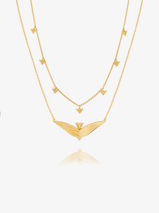 Dreamer Celestial Bird and Choker Layered Necklace Set