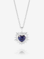 Electric Love September Birthstone Heart Necklace