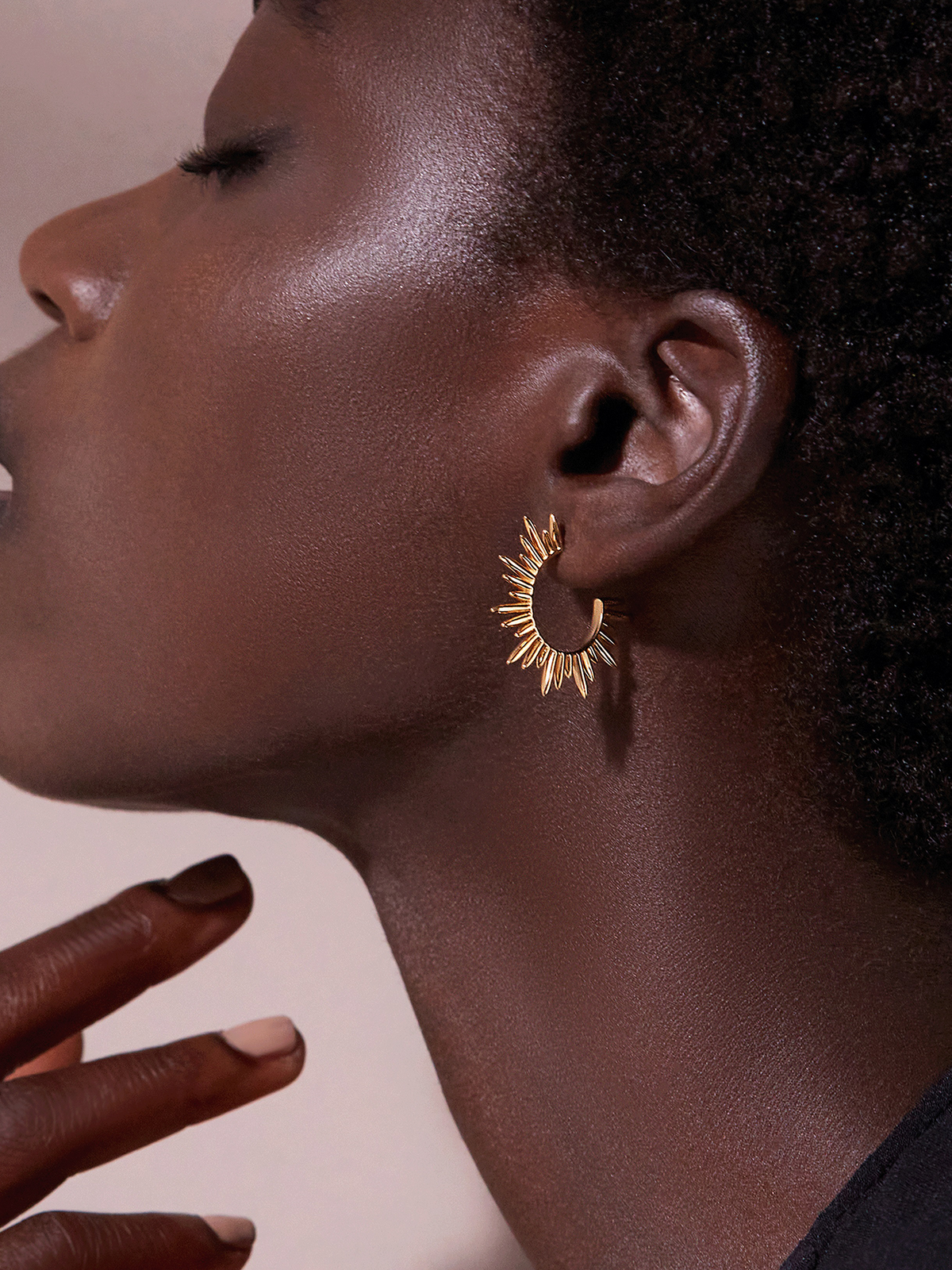 Electric Goddess Medium Hoop Earrings