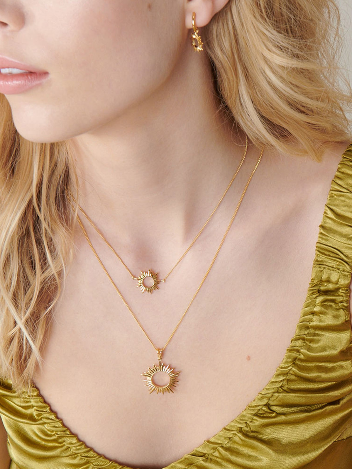 Sample Sale - Electric Goddess Medium Sun Necklace