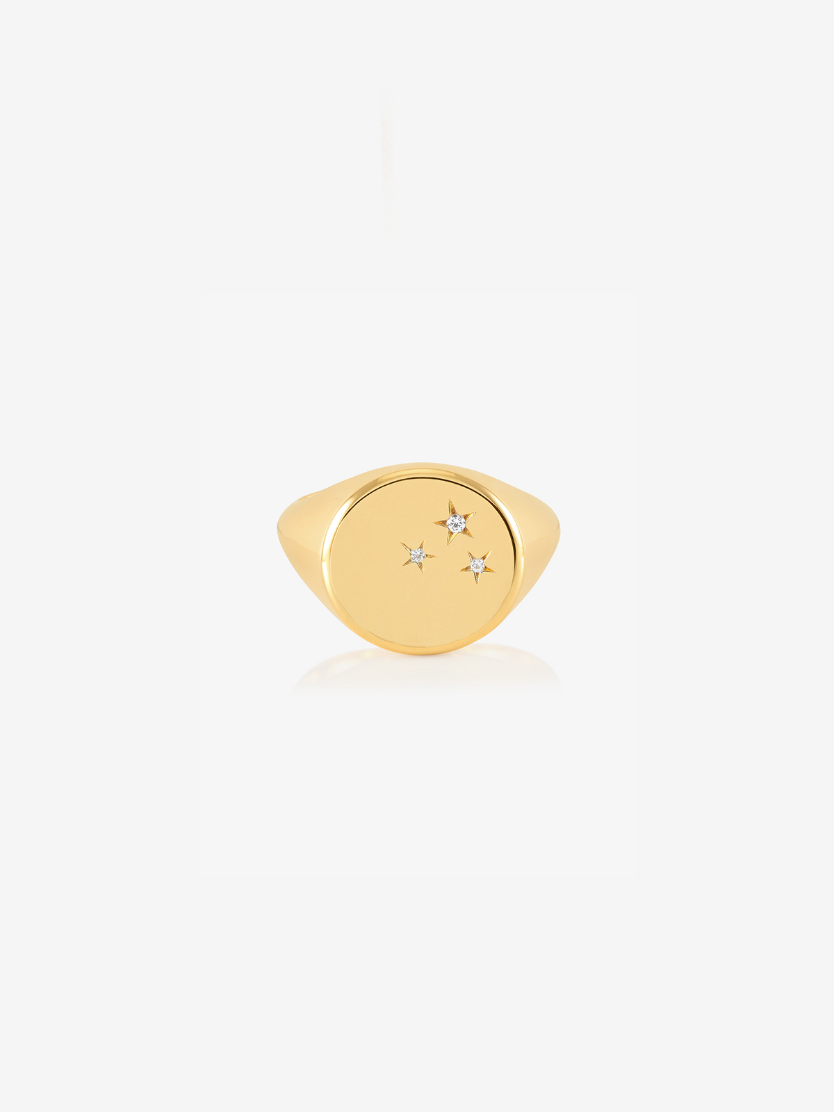 Lucky Star Round Signet Ring
