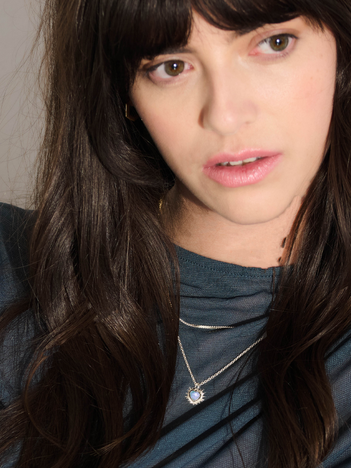 Electric Love December Birthstone Heart Necklace