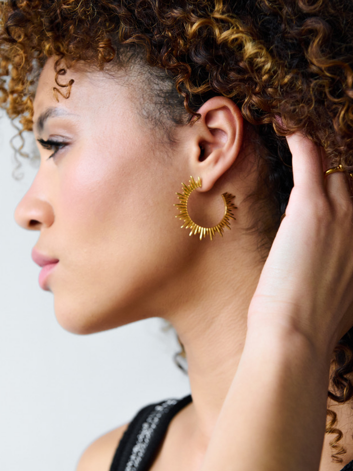 Electric Goddess Statement Hoop Earrings