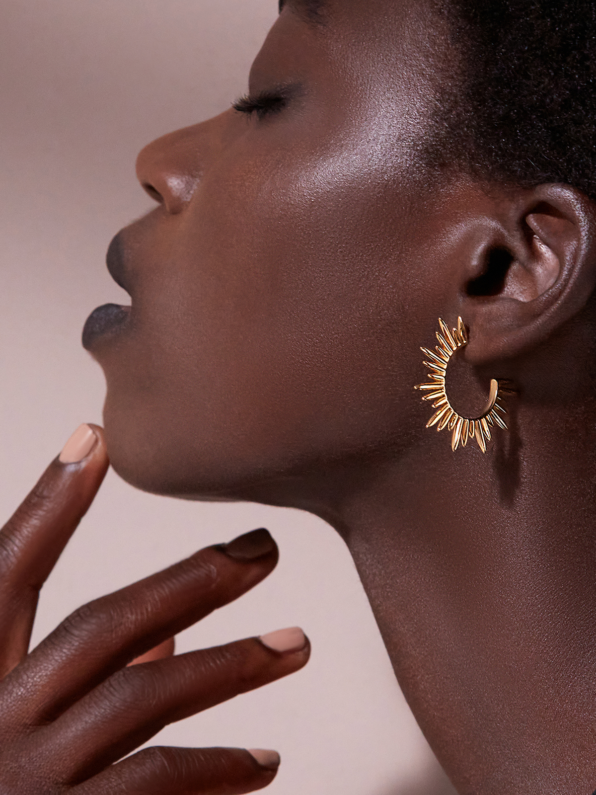 Electric Goddess Statement Hoop Earrings