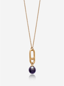 Stellar Hardware Black Pearl Necklace