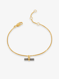 Midnight Shimmer Gemstone T-Bar Bracelet