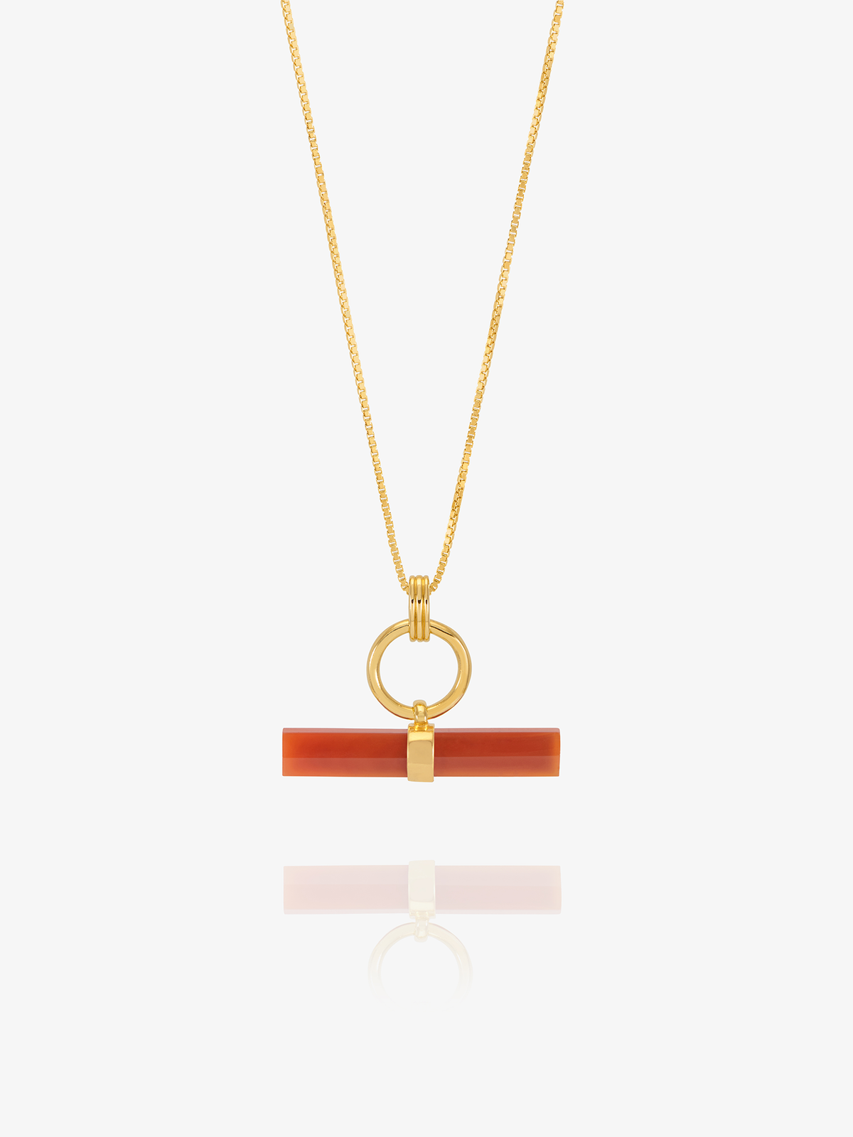 Vitality Carnelian T-Bar Necklace
