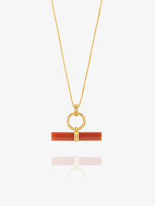 Vitality Carnelian T-Bar Necklace