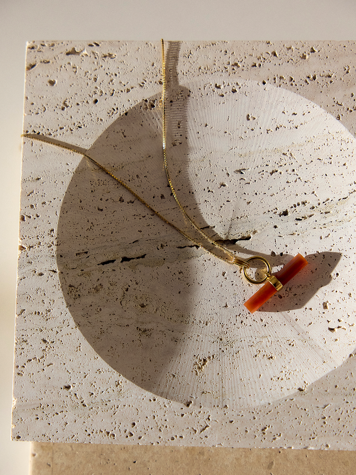 Vitality Carnelian T-Bar Necklace