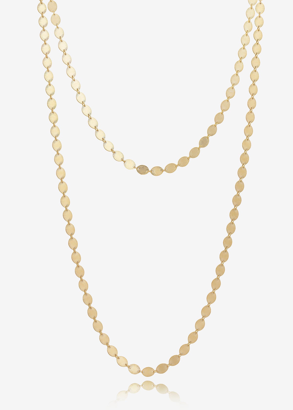 Sunburst Chain Necklace Long
