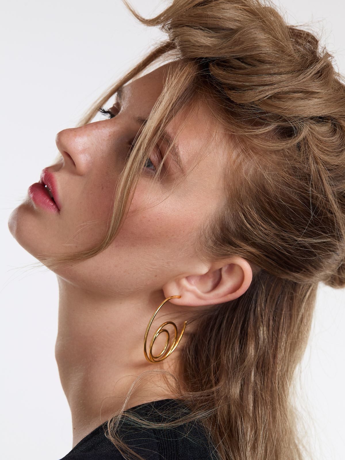 Statement Swirl Hoop Earrings