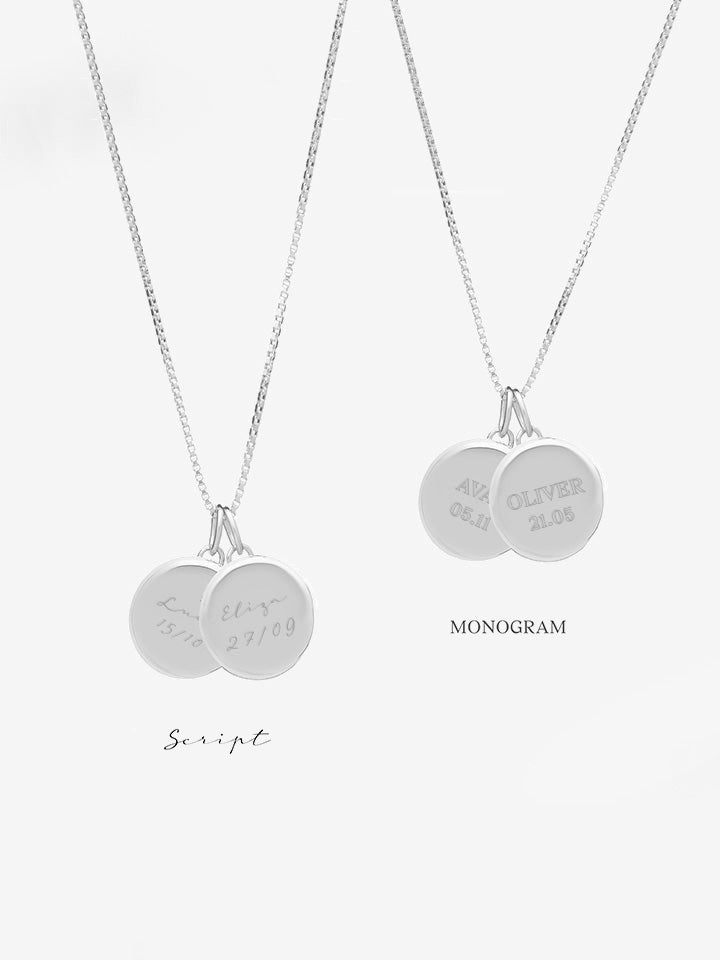 Zodiac Art Coin Duo Necklace