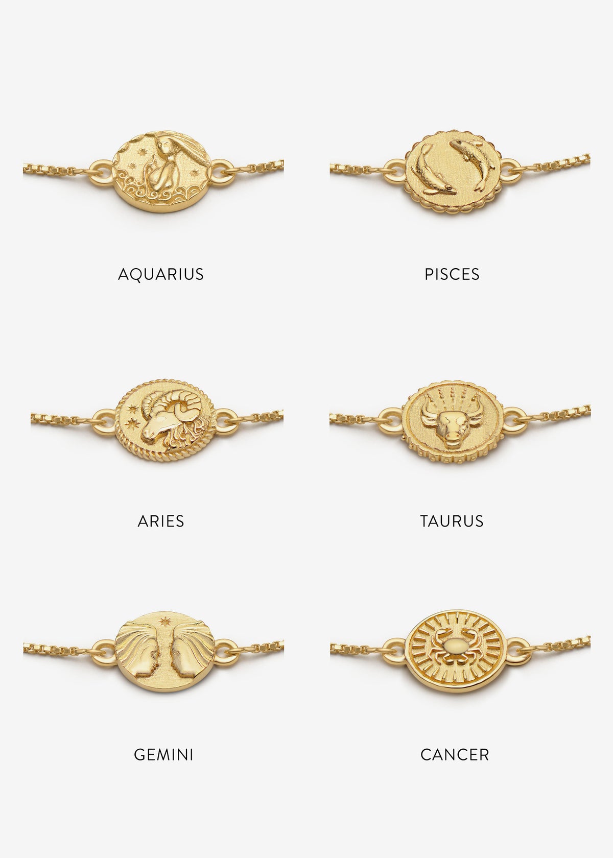 Zodiac Mini Art Coin Bracelet