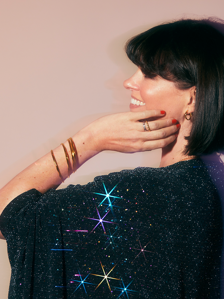 Dawn O'Porter 'You Make Me Feel Like Dancing' Faceted Bangle