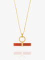 Vitality Carnelian T-Bar Necklace