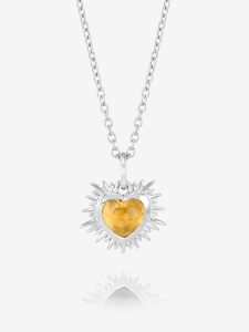 Electric Love November Birthstone Heart Necklace