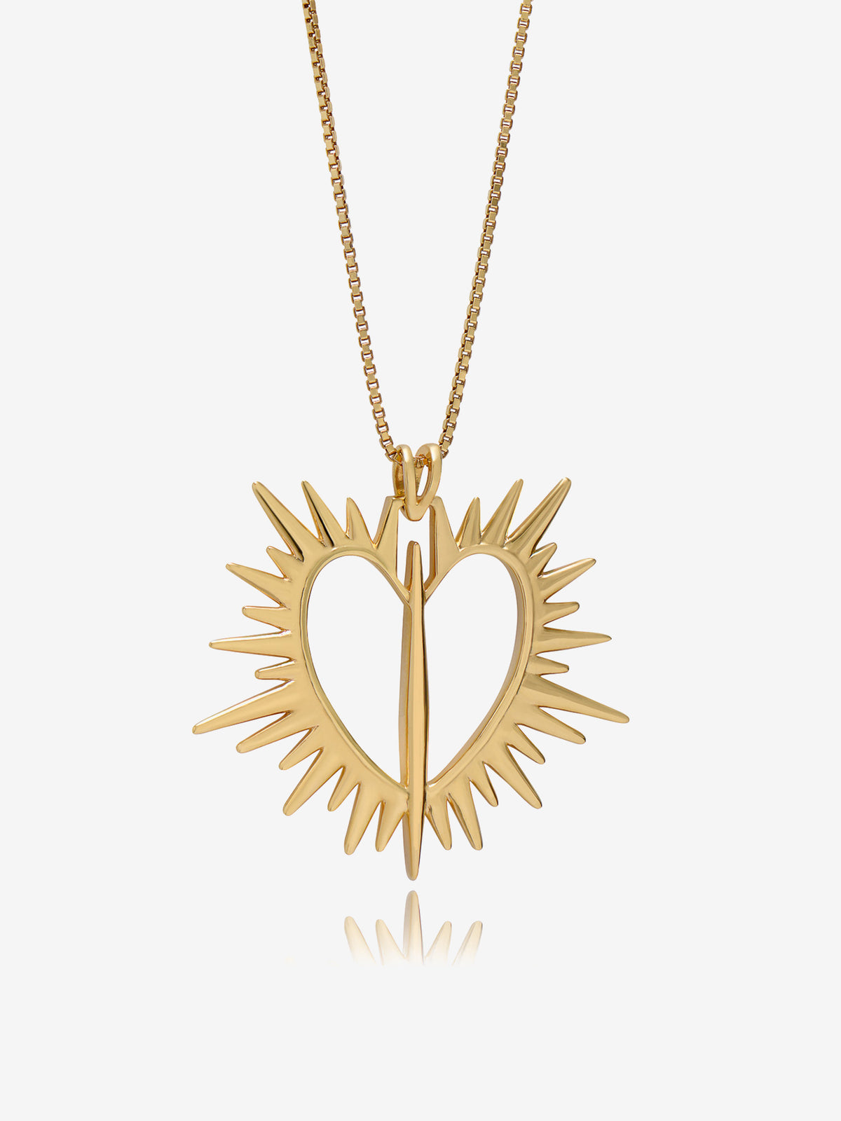 Electric Love Statement Heart Necklace