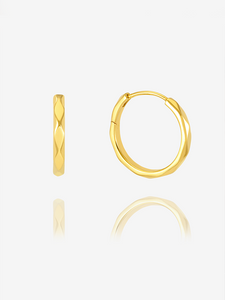 Dawn O'Porter Medium Faceted Disco Hoop Earrings