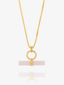 Love T-bar Rose Quartz Necklace