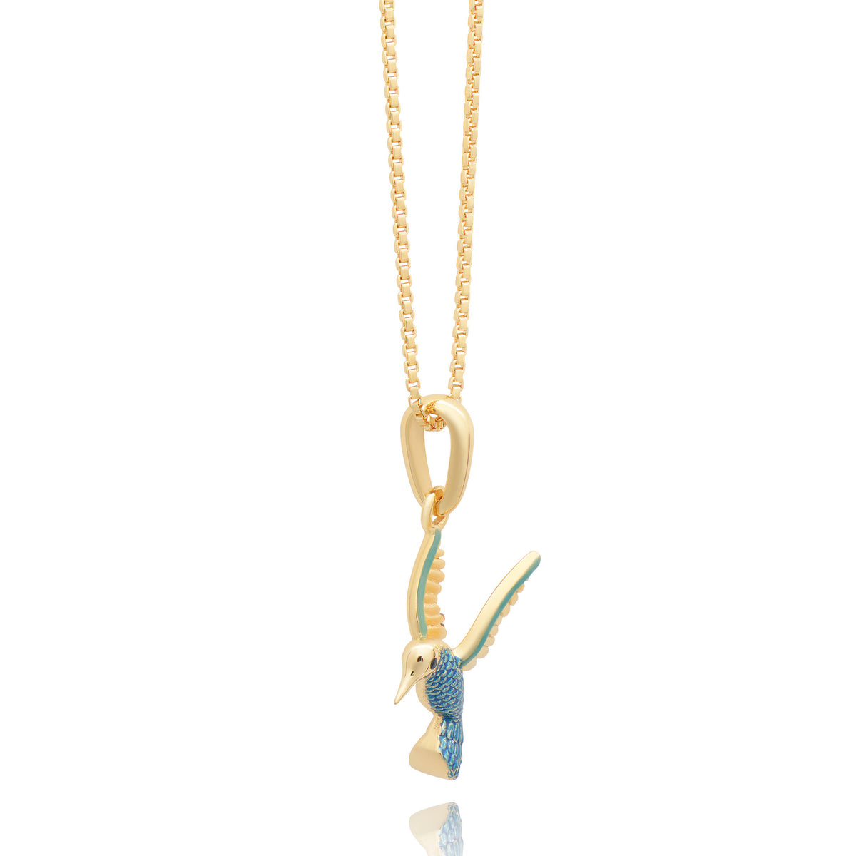 Freedom Blue Hummingbird Necklace